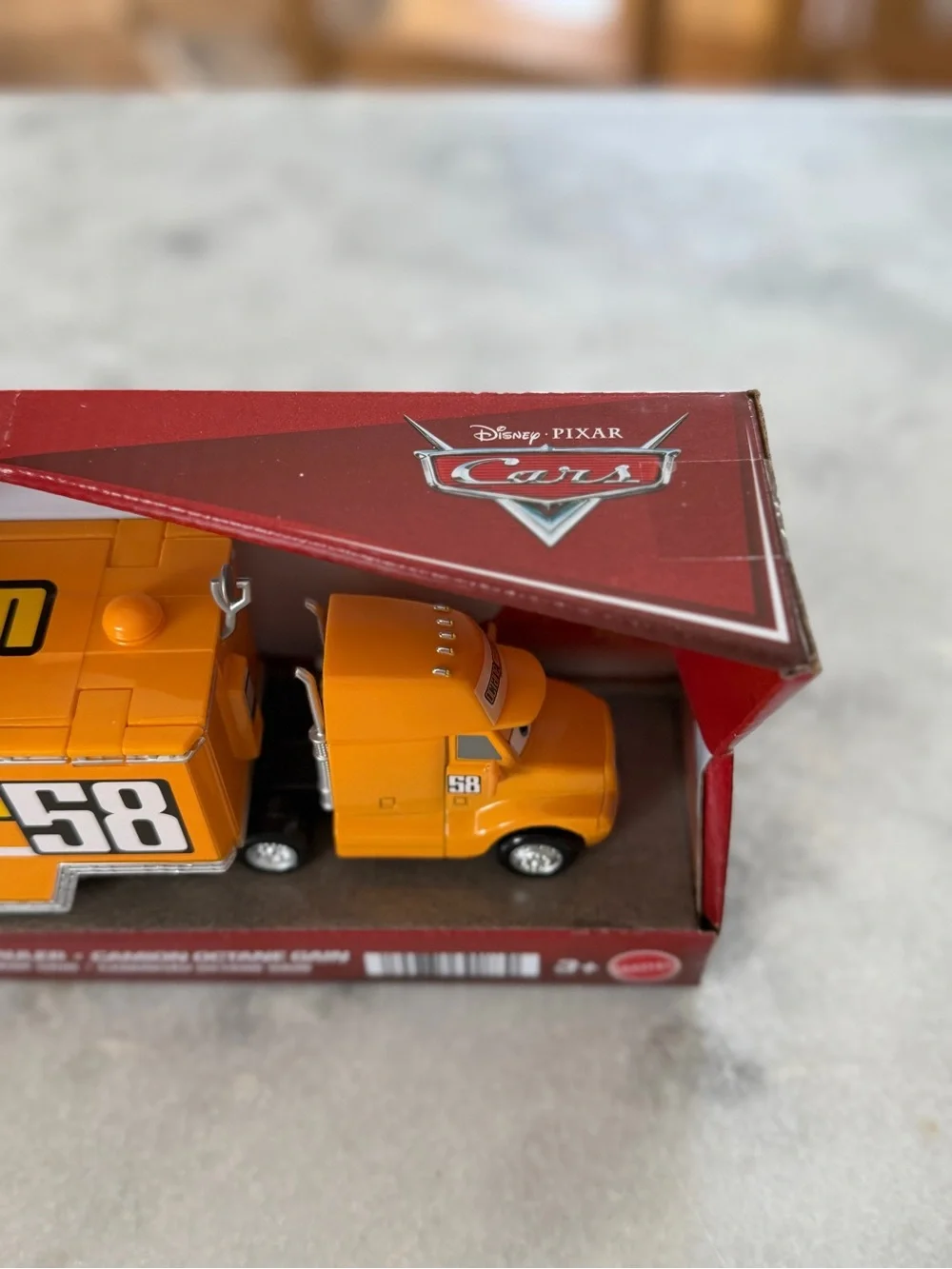 Disney Yellow Octane Gain 58 Racing Hauler Truck